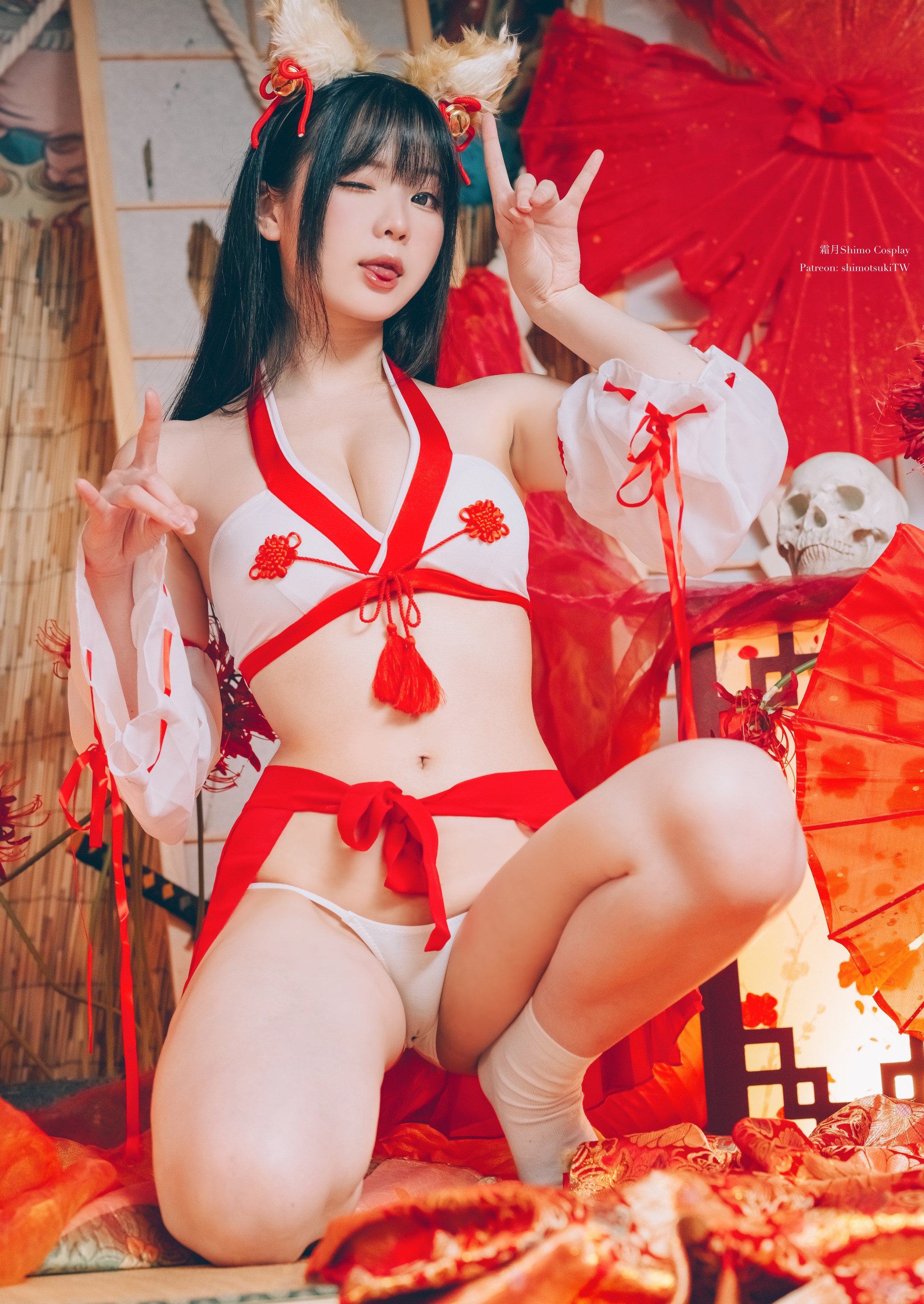 图片[1]-霜月shimo – NO.092 Fox Miko[14P]-XikXak